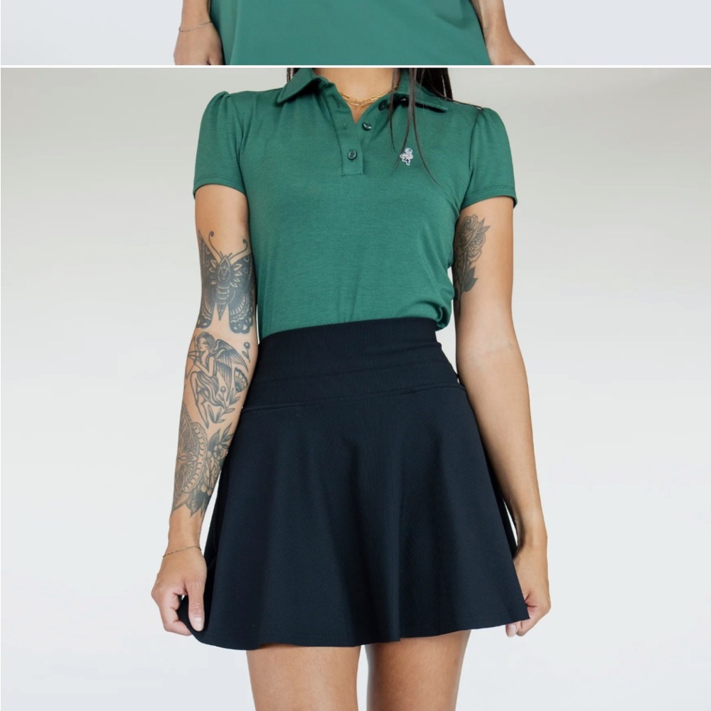 Fore All Black golf skirt